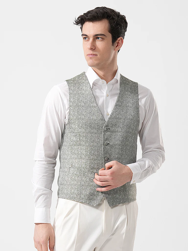 Robson 110 Men's Suit Vest Green 5